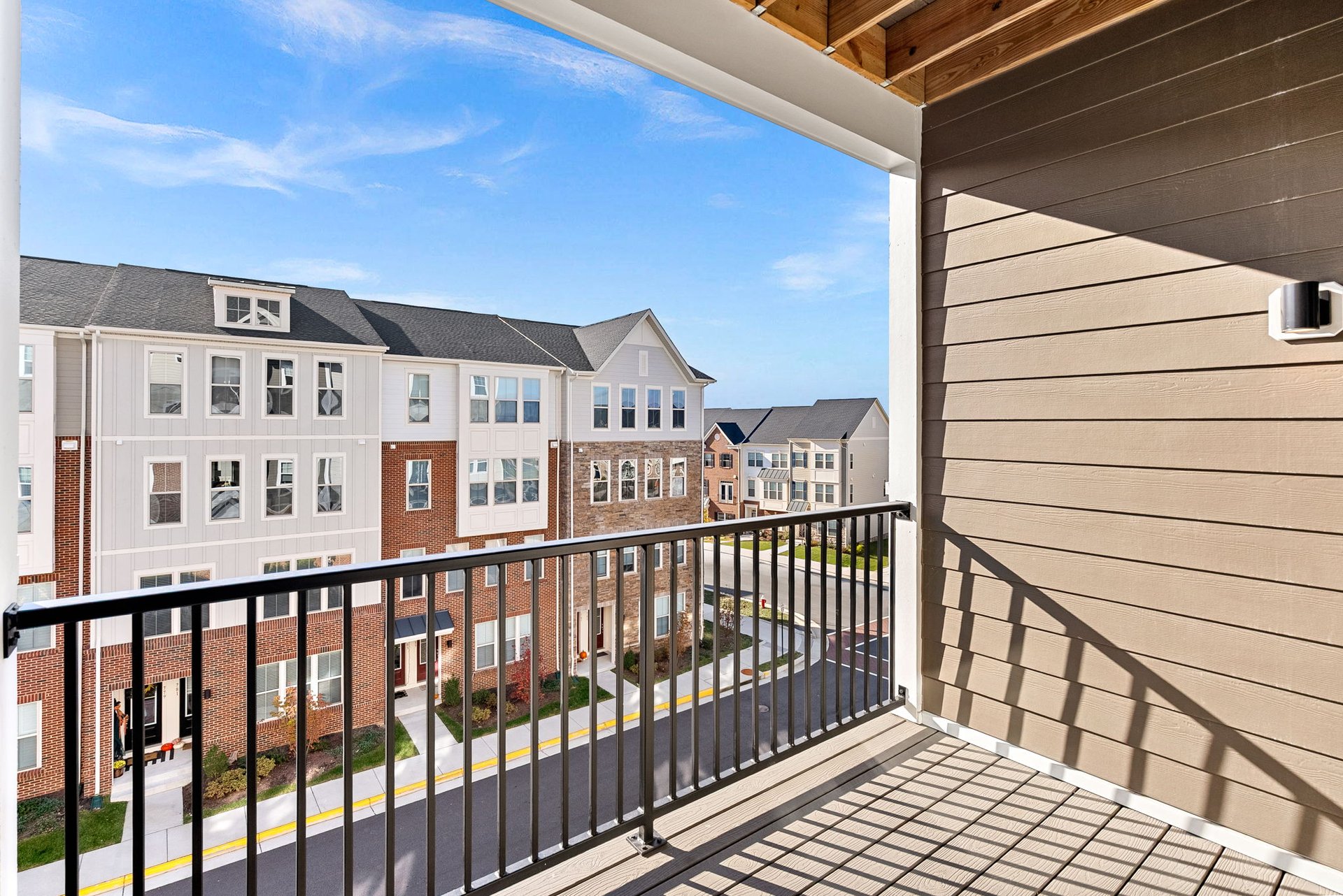 covered deck overlooking community