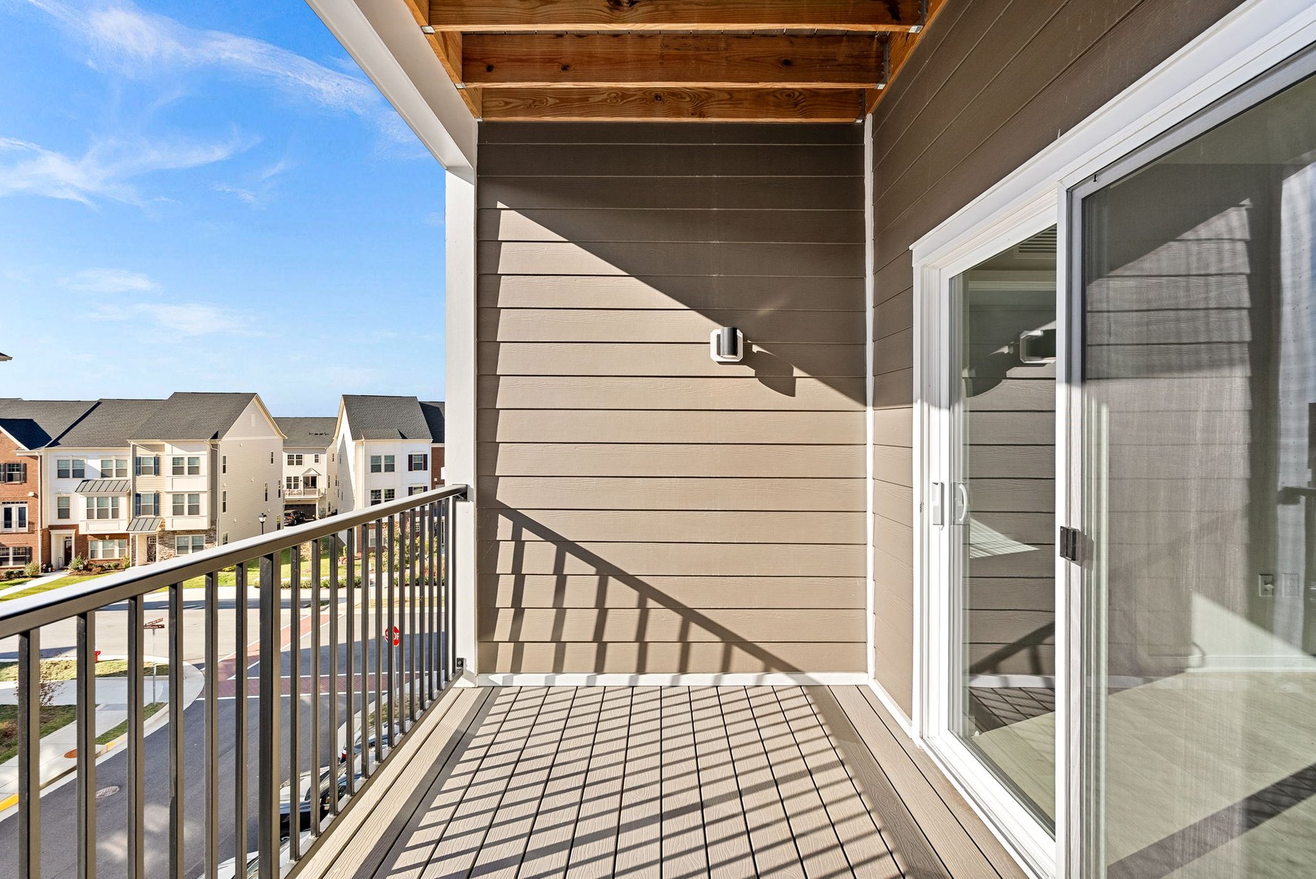 covered deck overlooking community