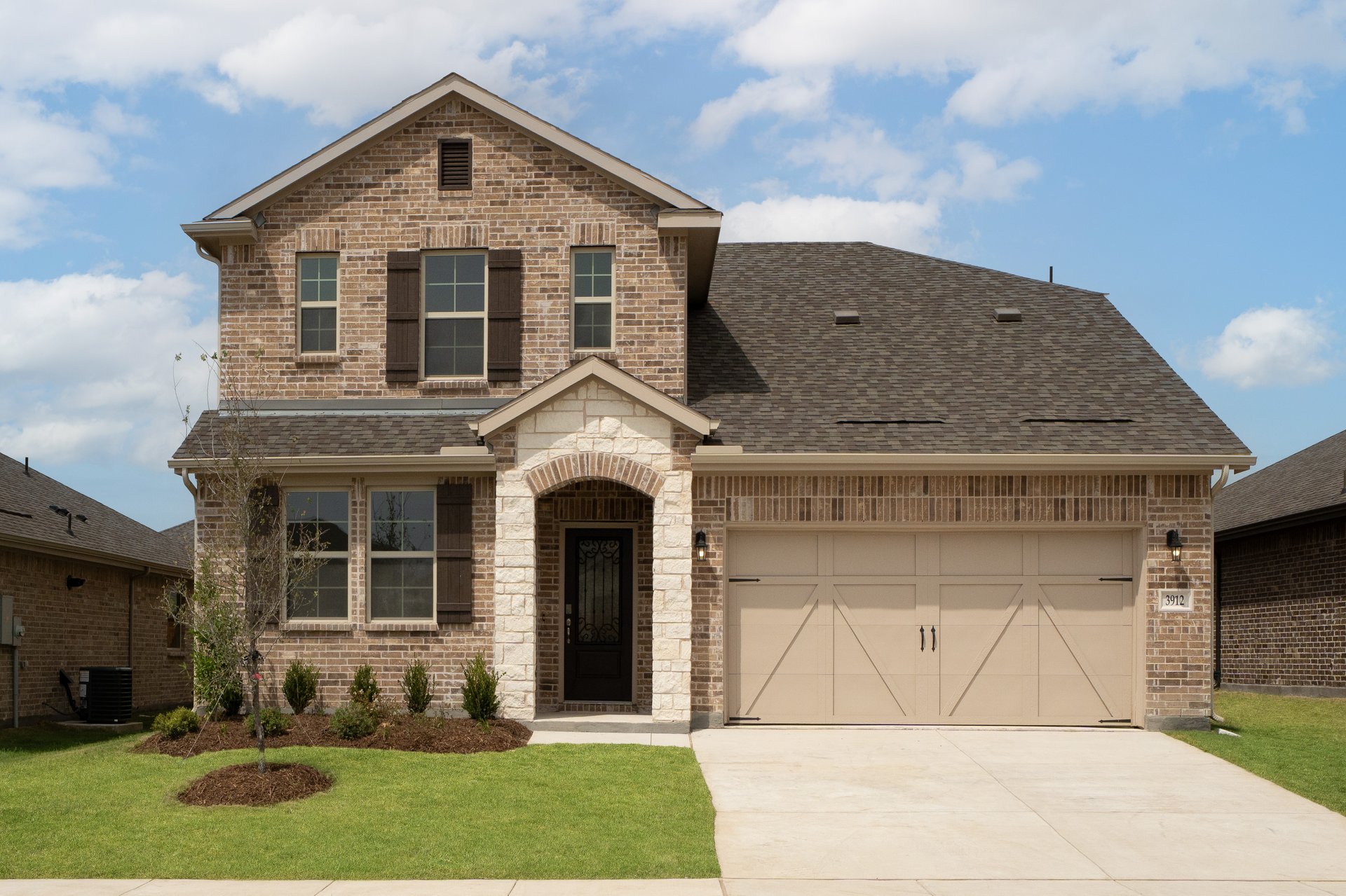 exterior of home with brown brick