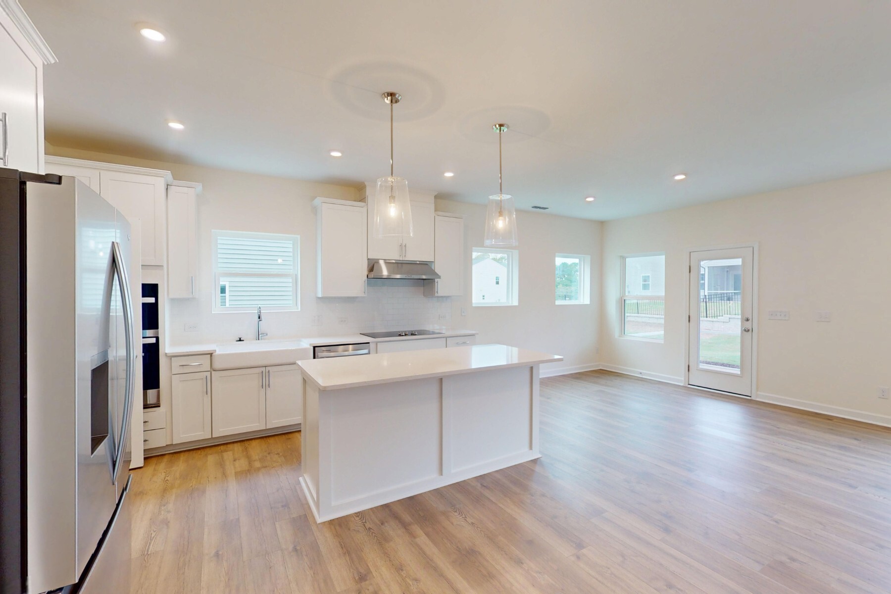 kitchen with an island and stainless-steel appliances