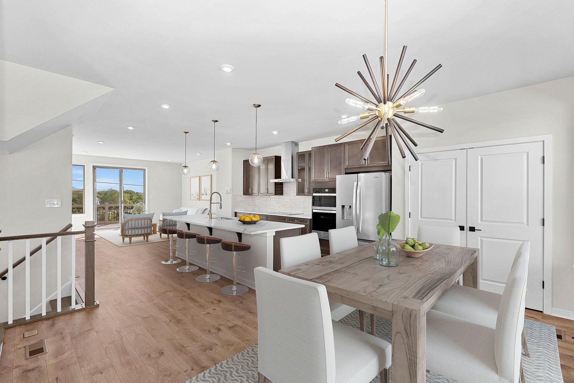dining room with a table with seating for six