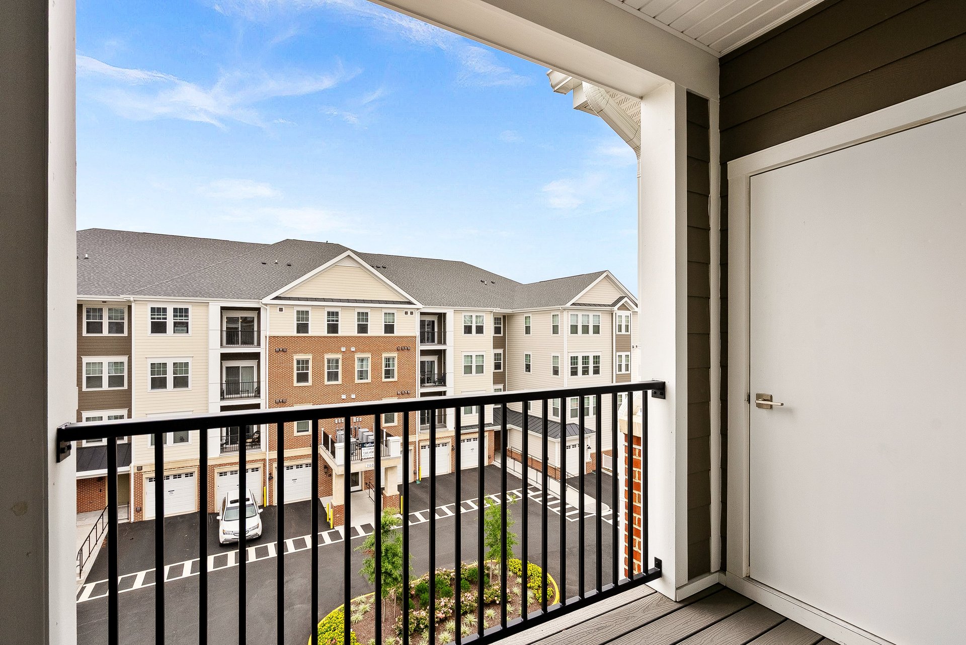 covered deck overlooking community
