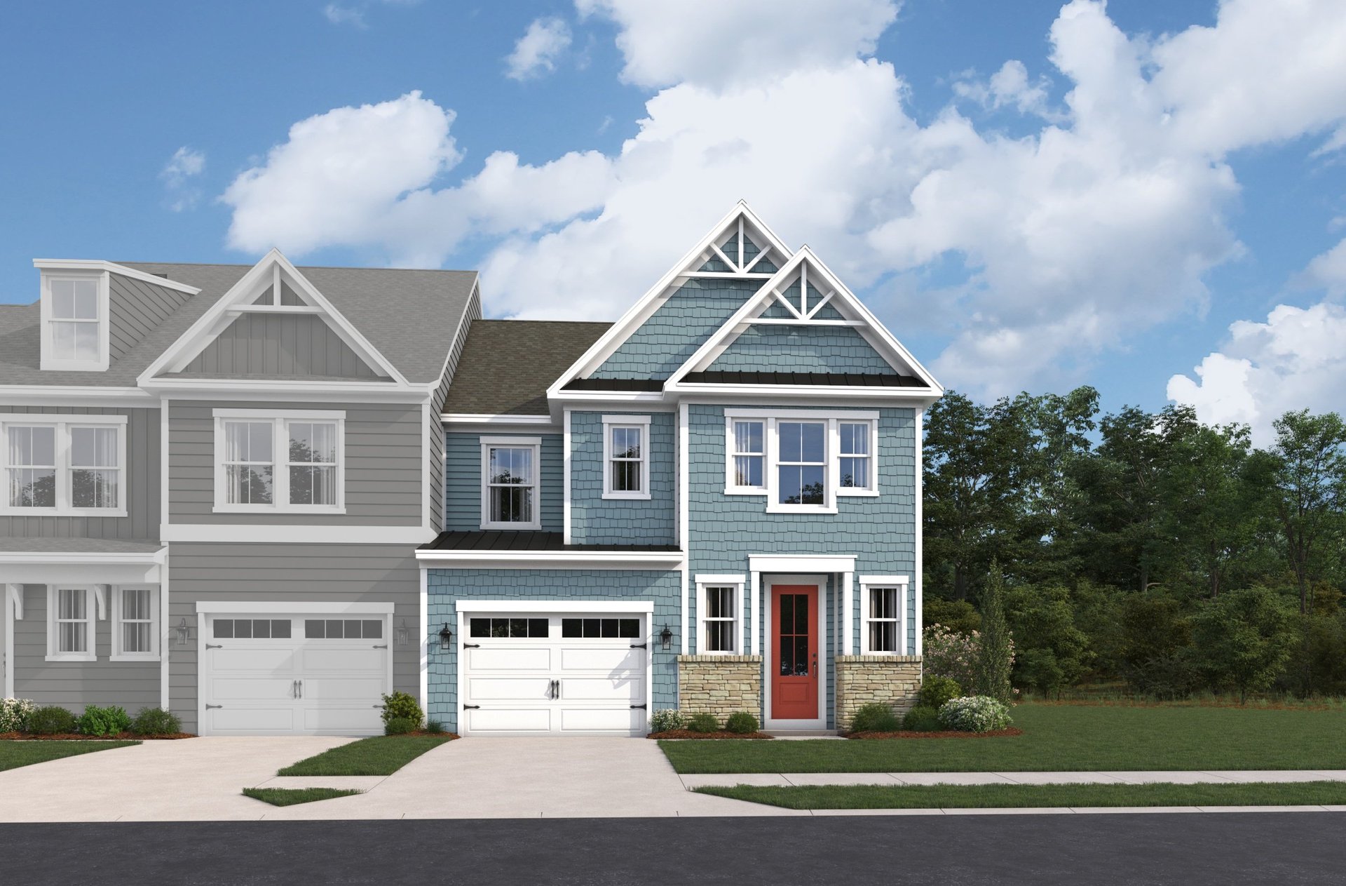 2-story, 1-car villa exterior