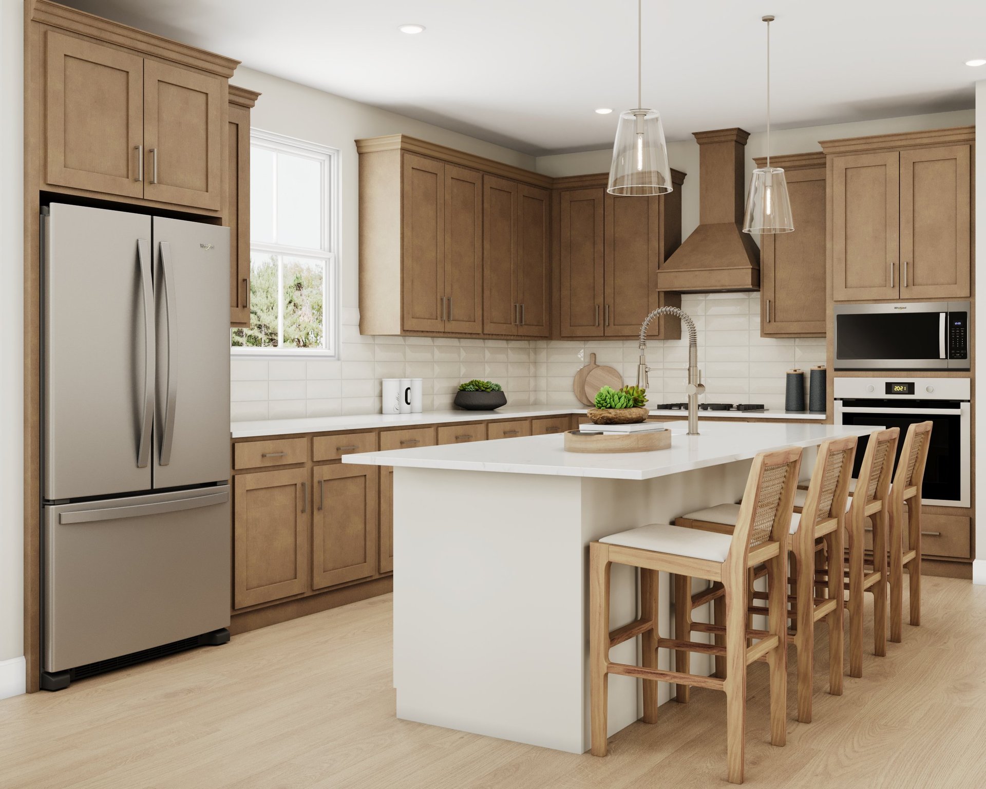 kitchen with quartz countertops and stainless steel appliances