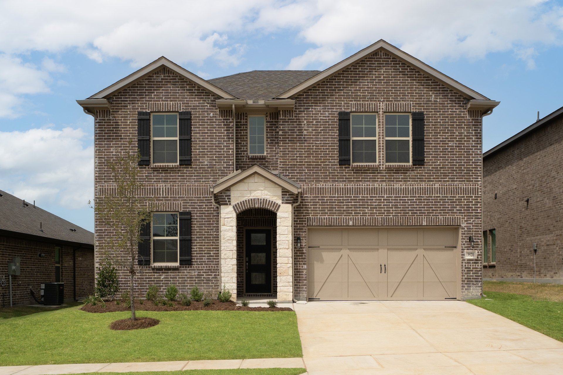 exterior of home with brown brick