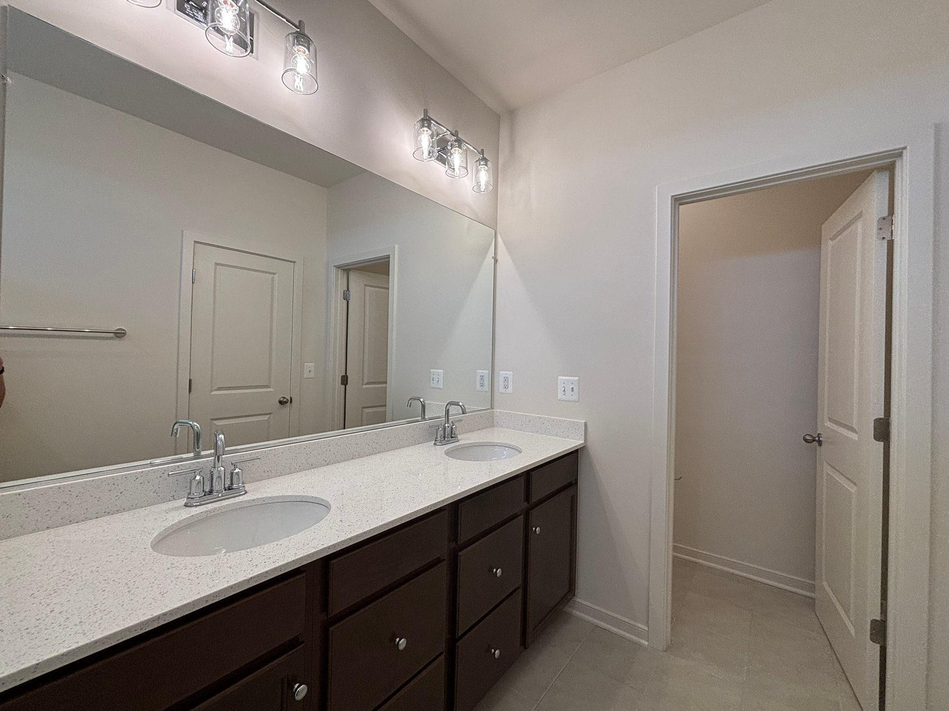 primary bathroom with two sinks
