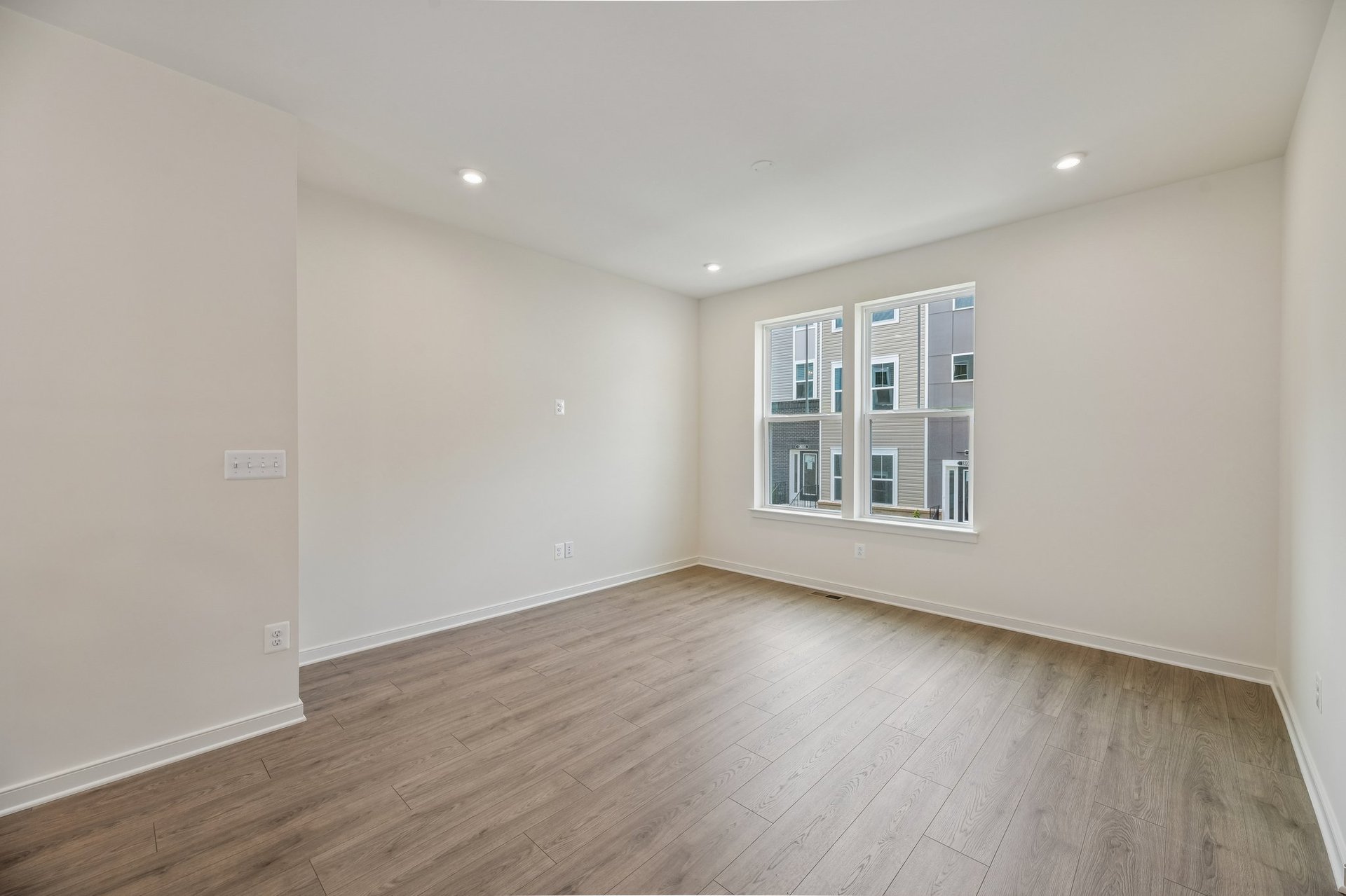 great room with two windows