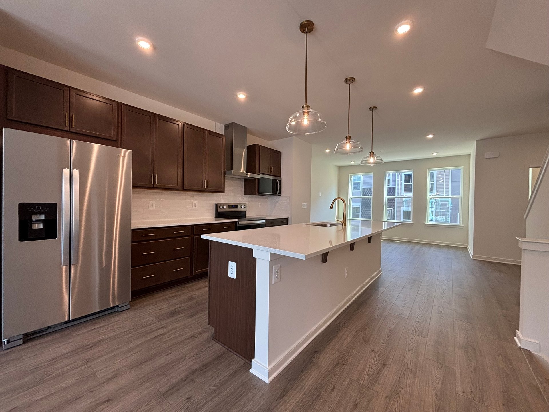 kitchen with pendant lighting