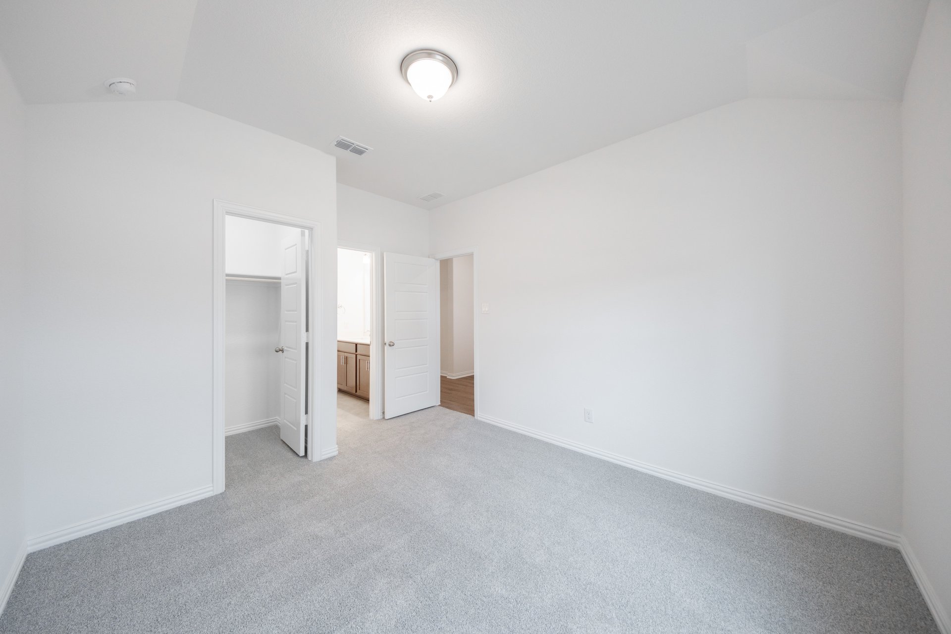 bedroom with carpet