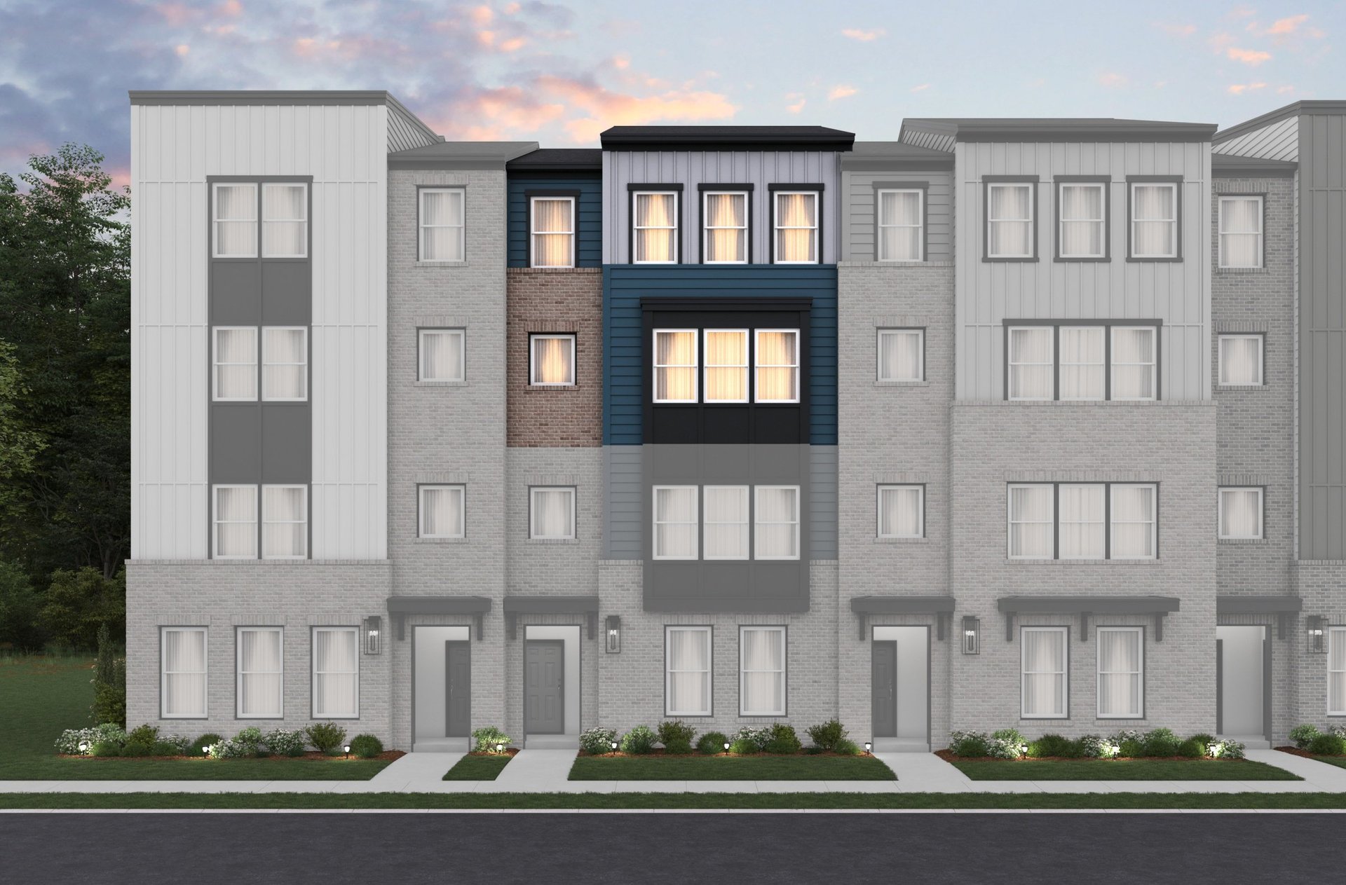 2-story, upper-level condo exterior
