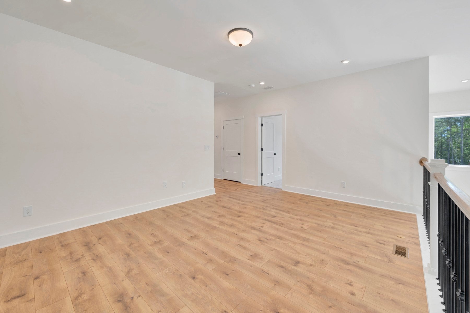 loft with a view of the great room