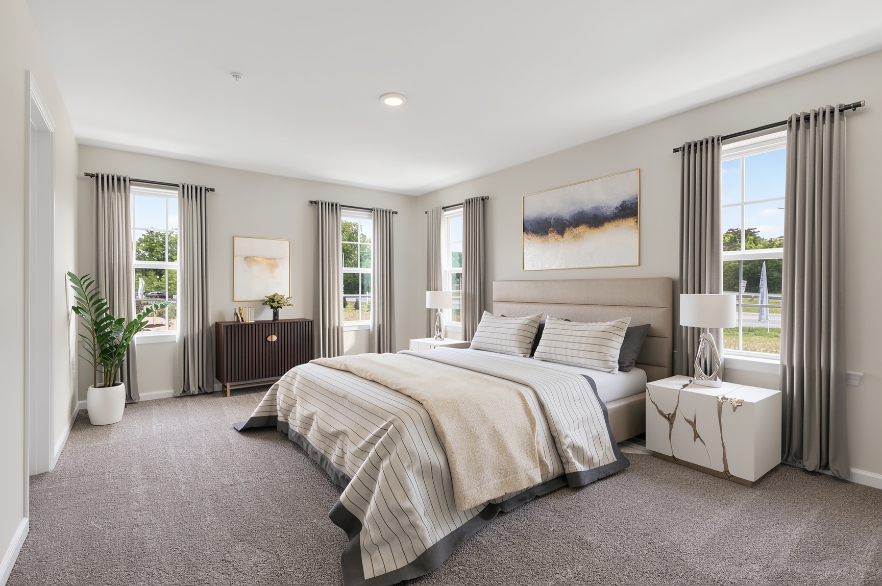primary suite with carpet