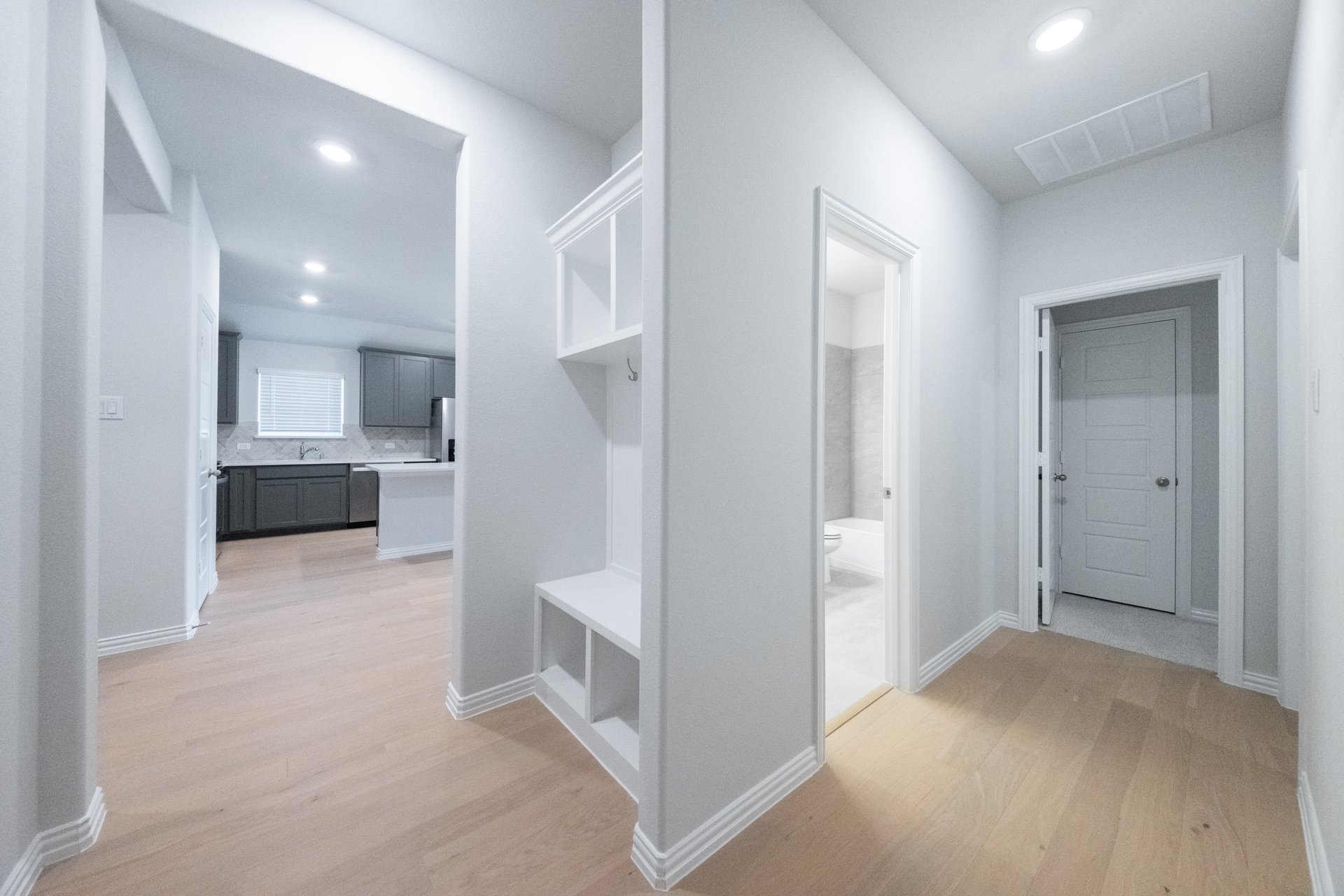 mudroom with hooks and bench