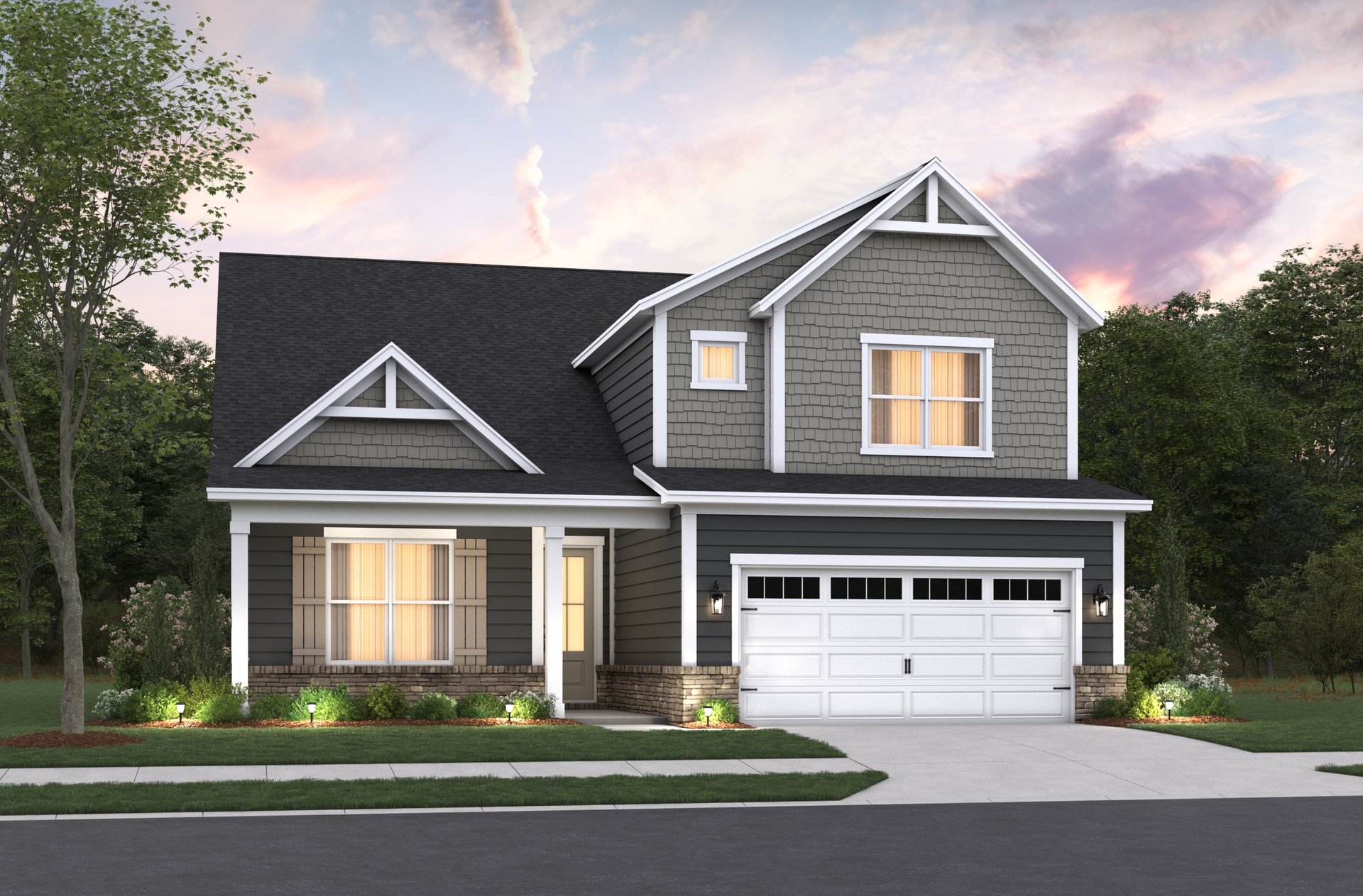 2-car garage single-family home exterior