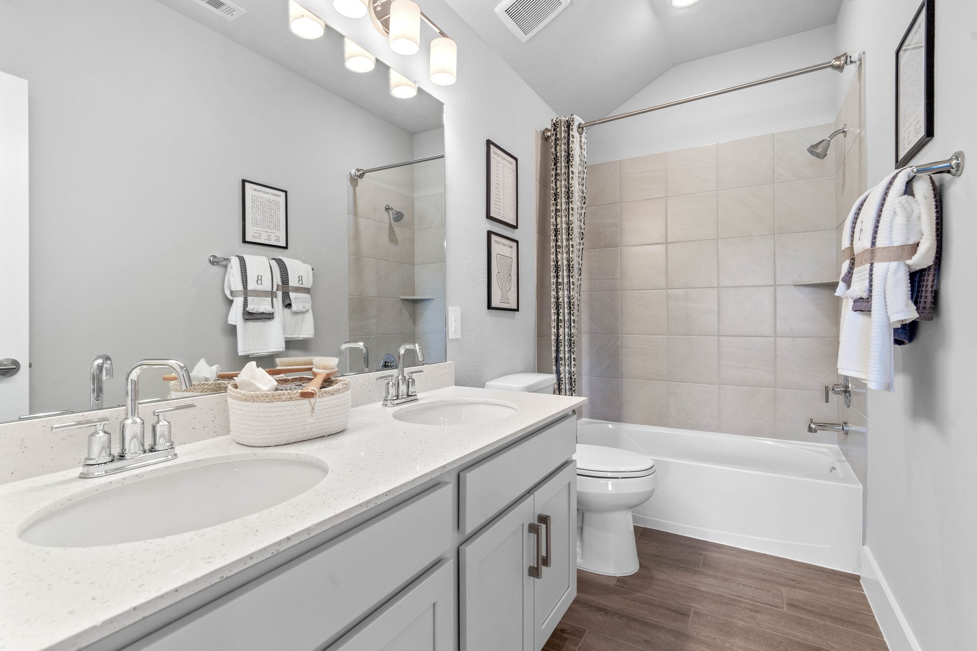 guest bathroom with soaking tub