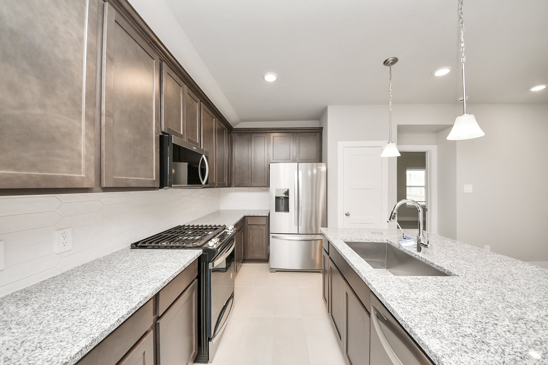 kitchen with large island and sink
