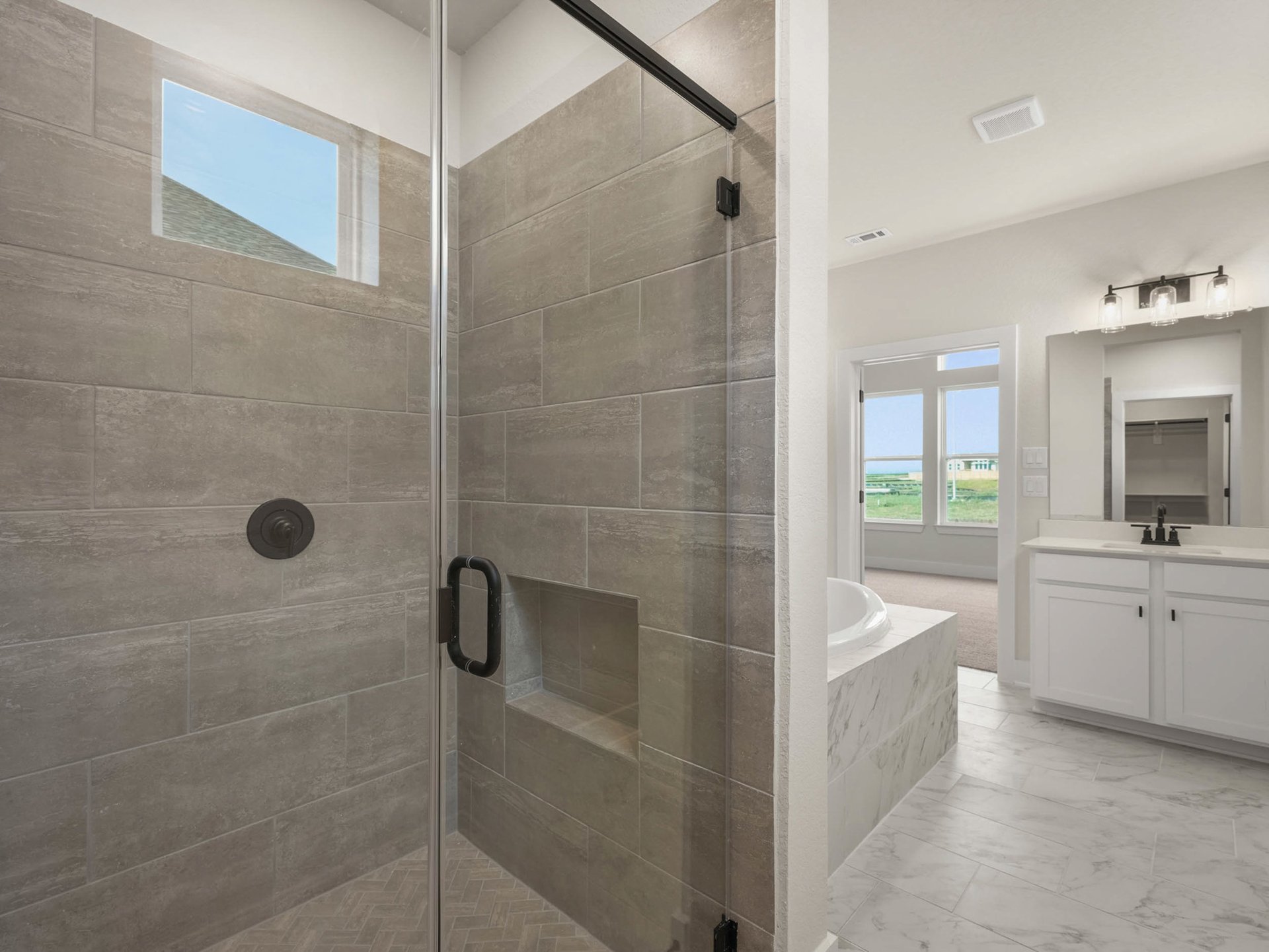 primary bath with walk in shower