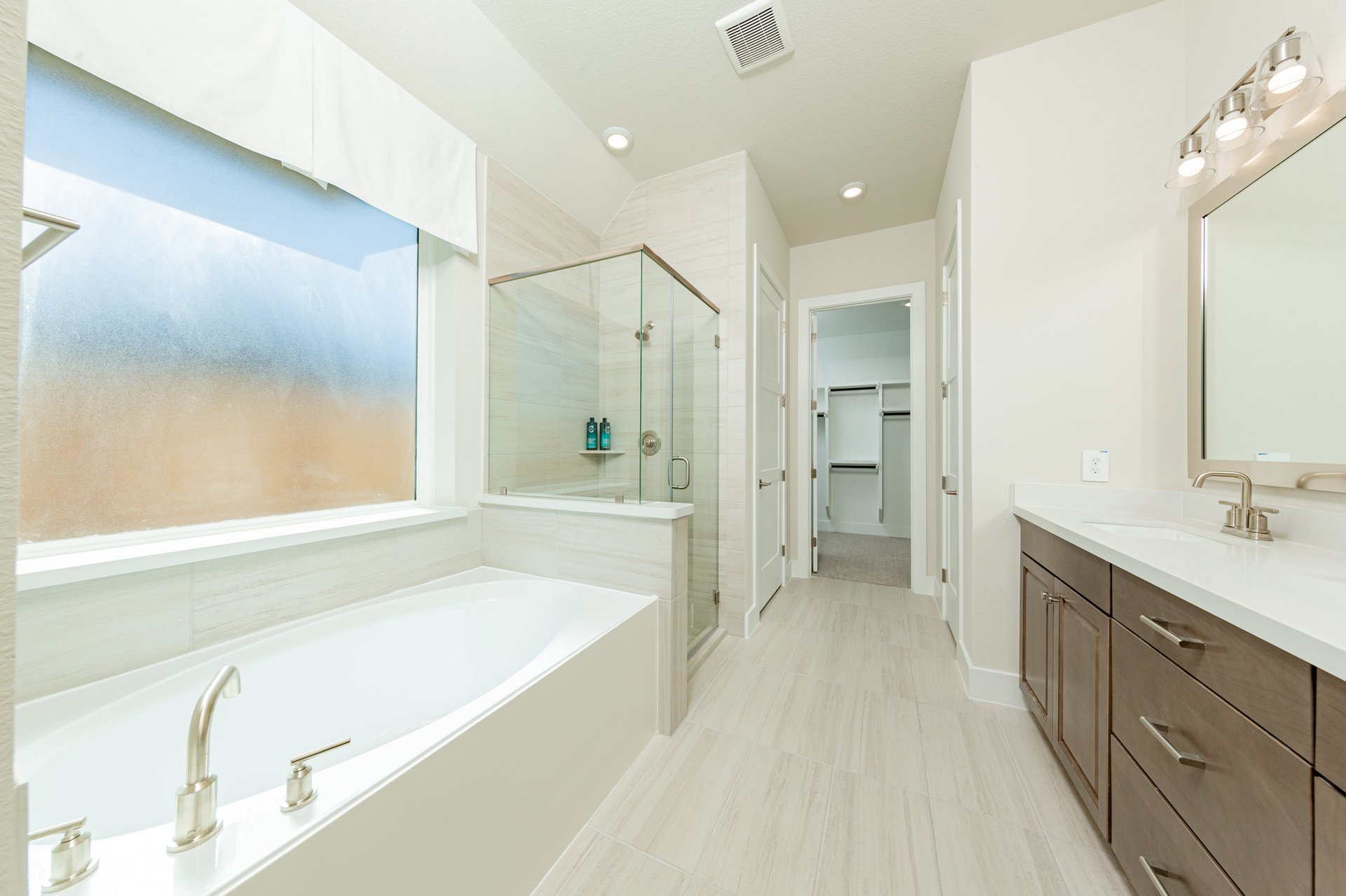 primary bathroom with double sinks