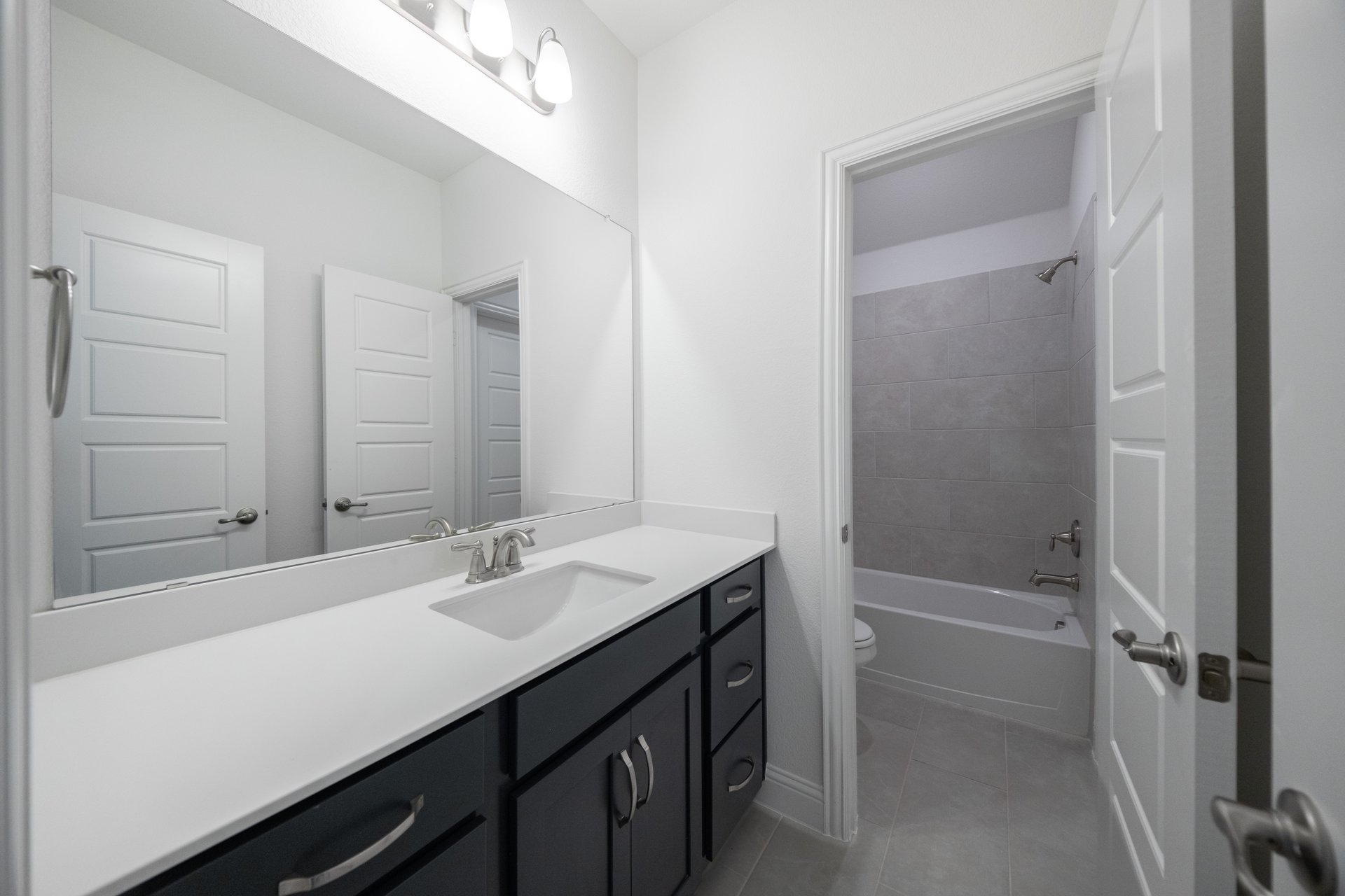 guest bathroom with soaking tub