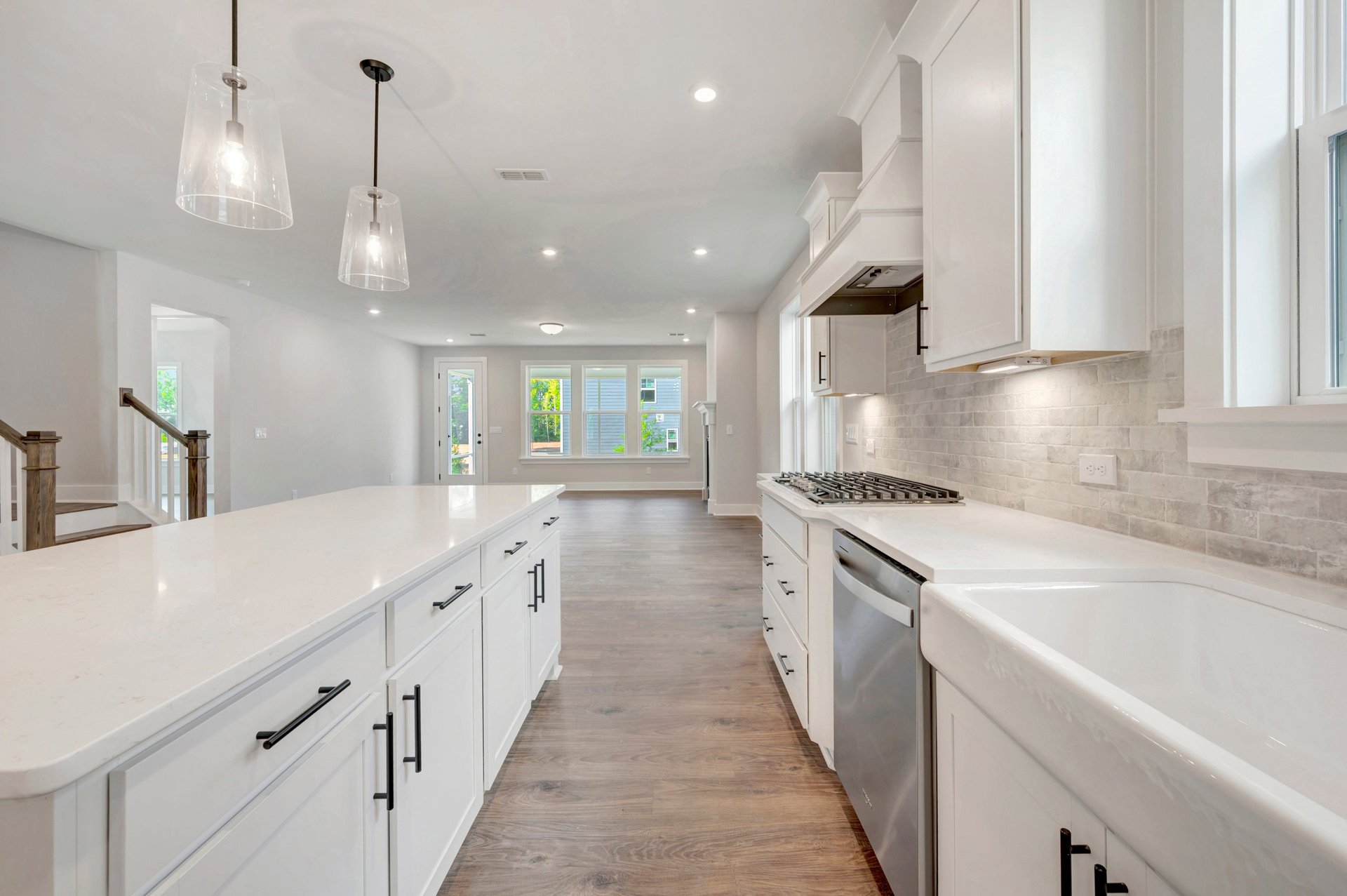 kitchen with pendant lighting
