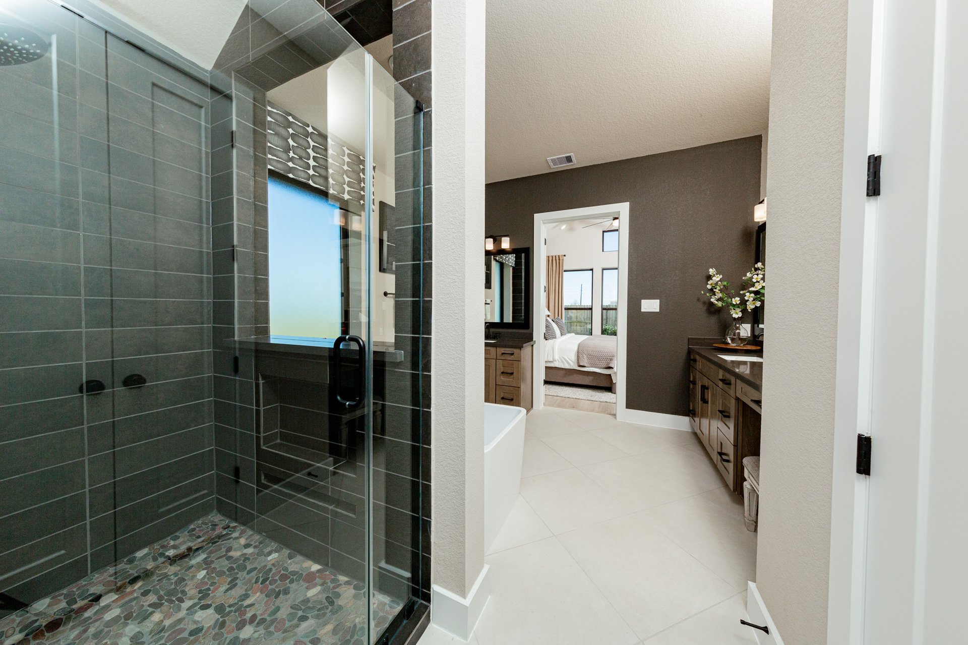 bathroom with walk-in shower