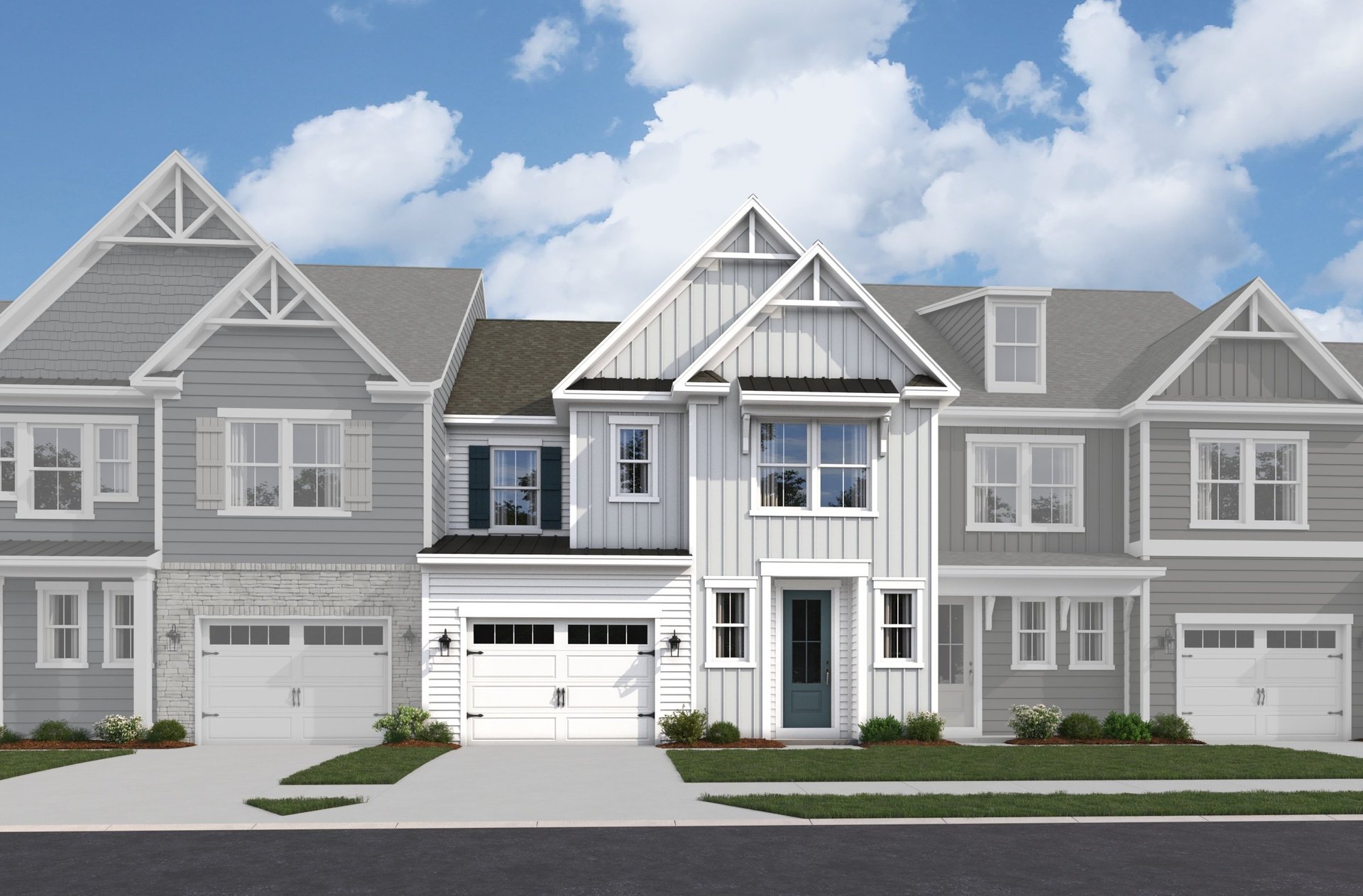2-story, 1-car garage villa exterior