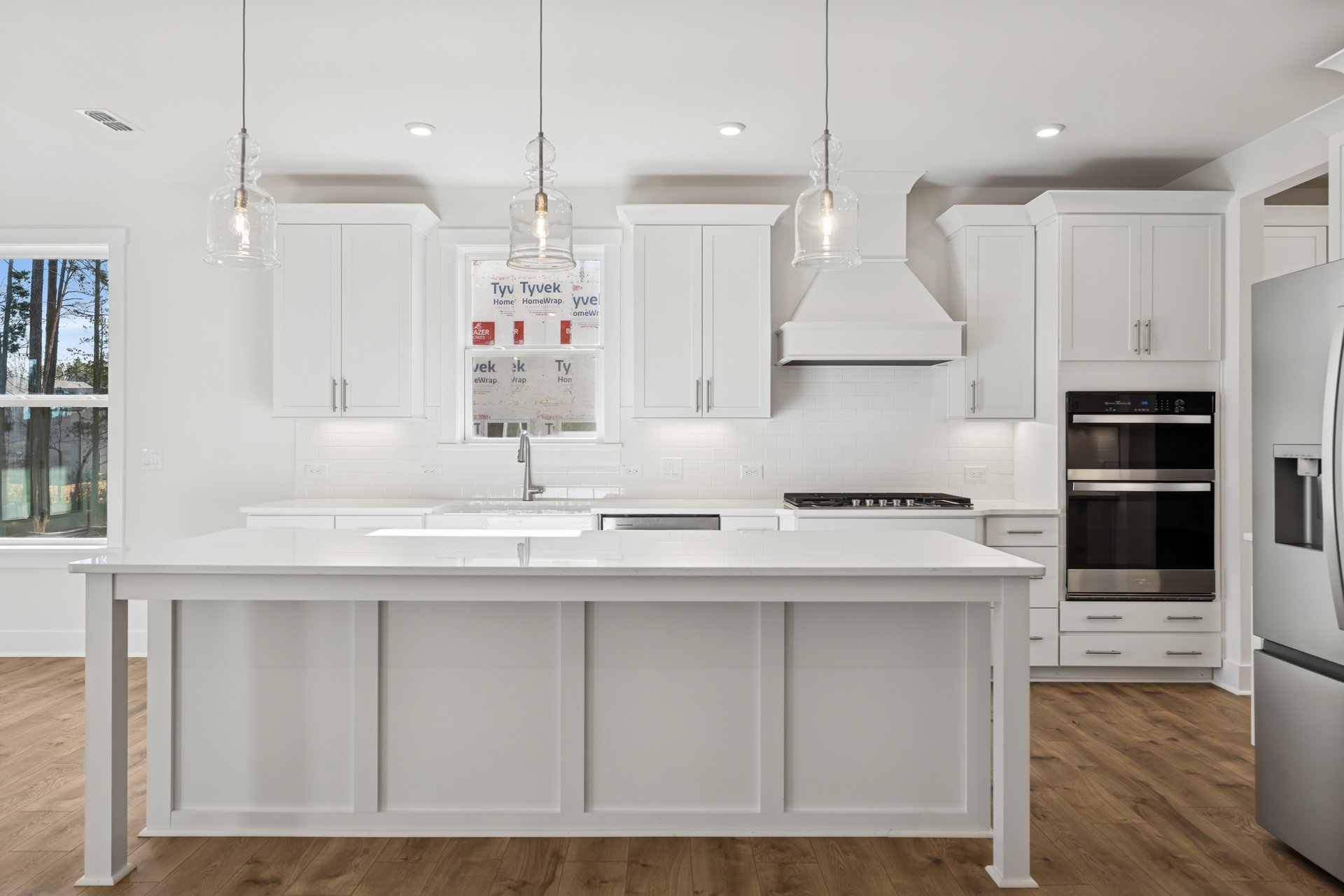 kitchen with an island and stainless steel appliances