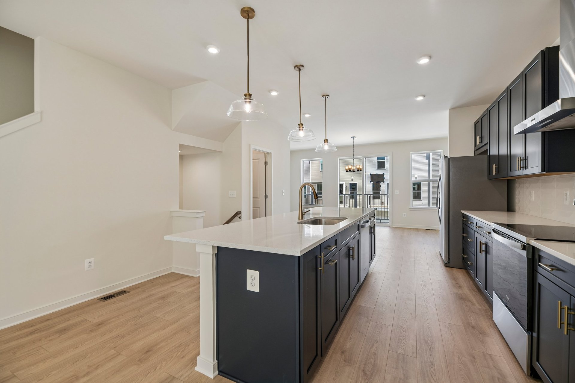 kitchen with an island