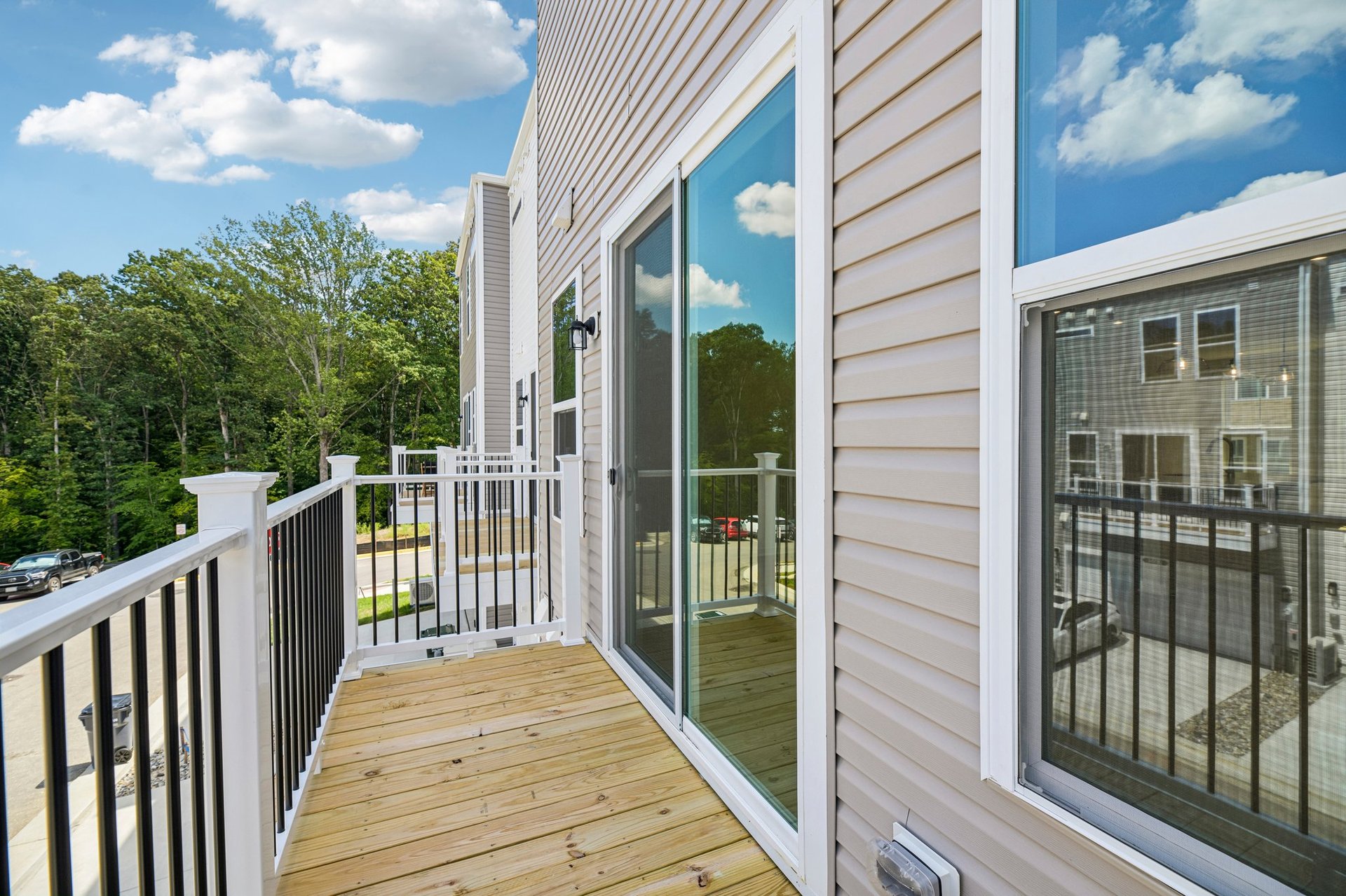 deck with view of the community