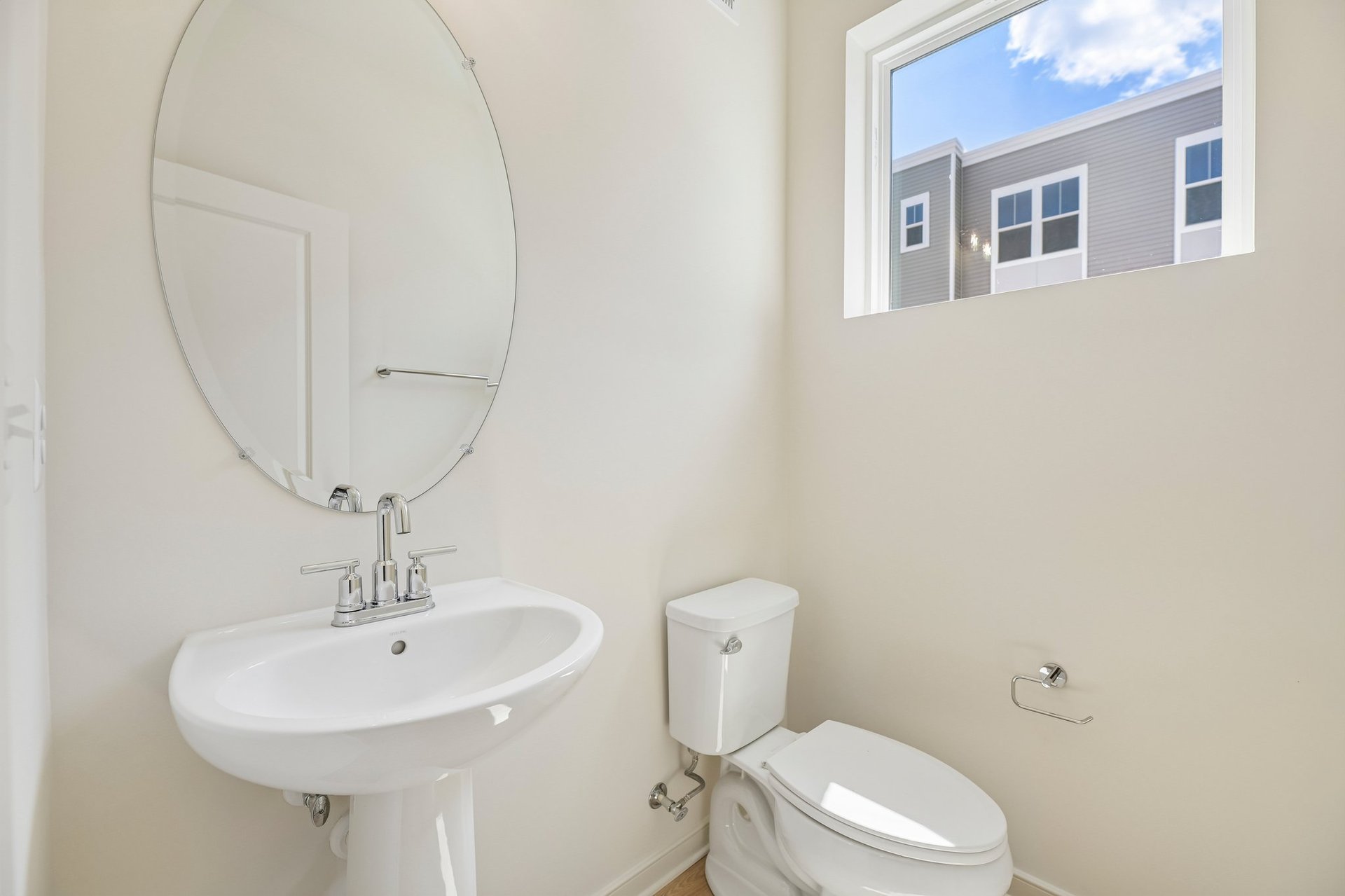 powder room with a window