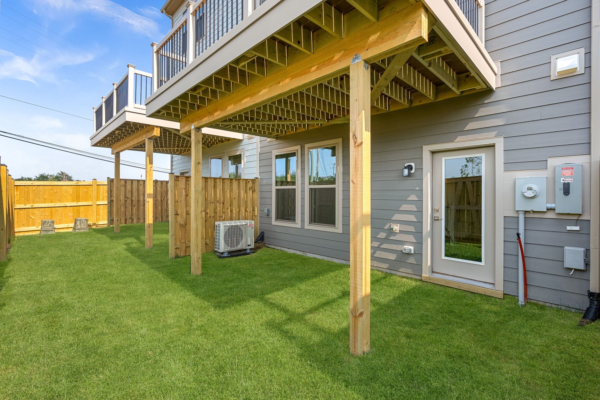 deck on the rear of the home