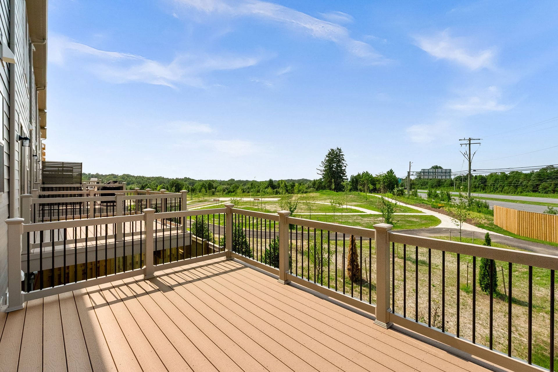 deck with view of the community