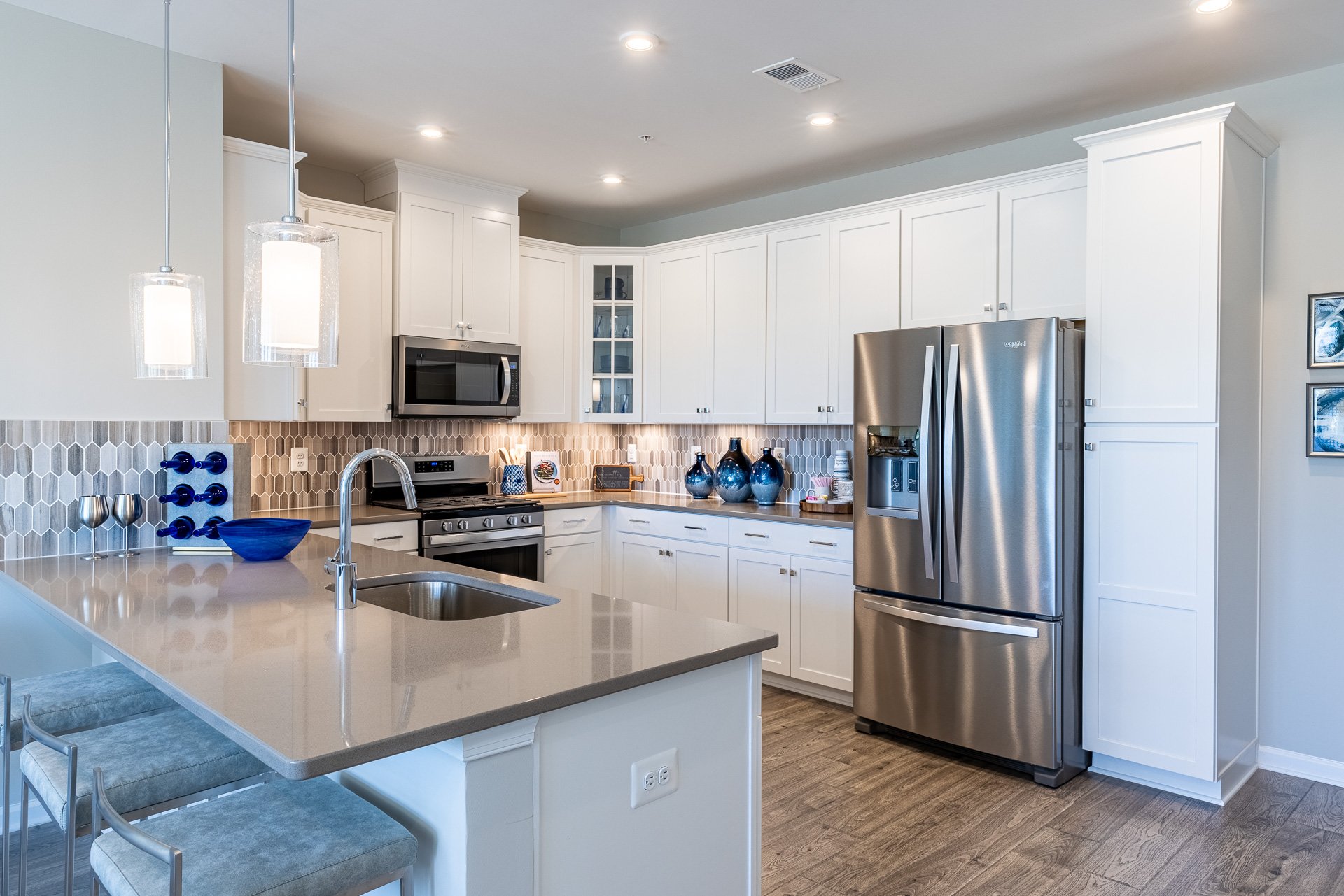 kitchen with a breakfast bar