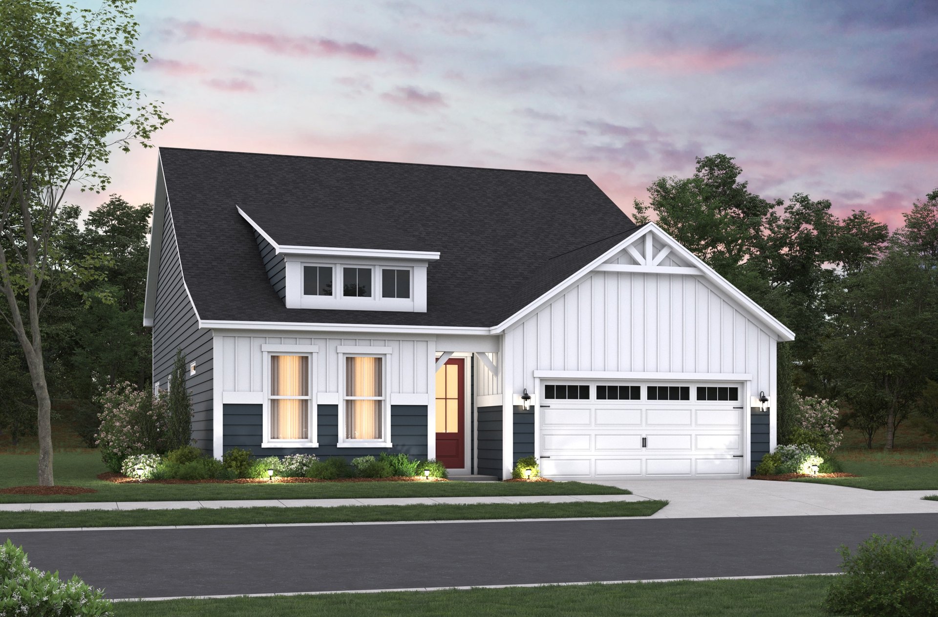 single-family home exterior with a 2-car garage