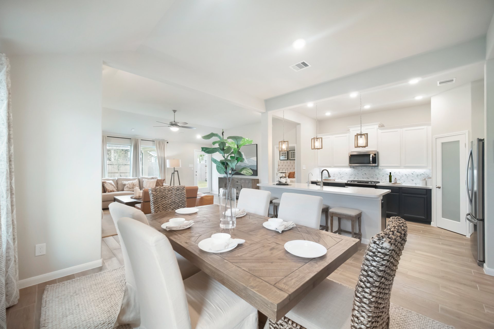 dining room with wood table