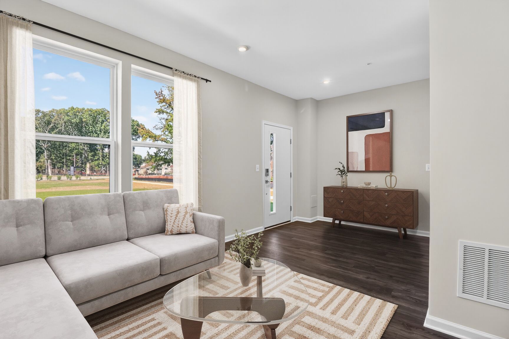 entry-level recreation room off the foyer