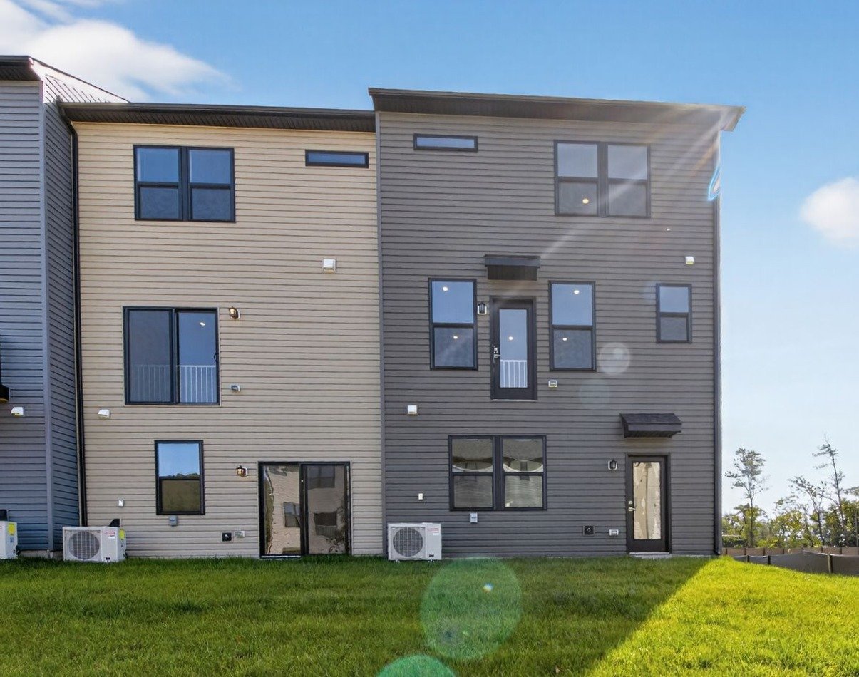 end-unit townhome rear exterior