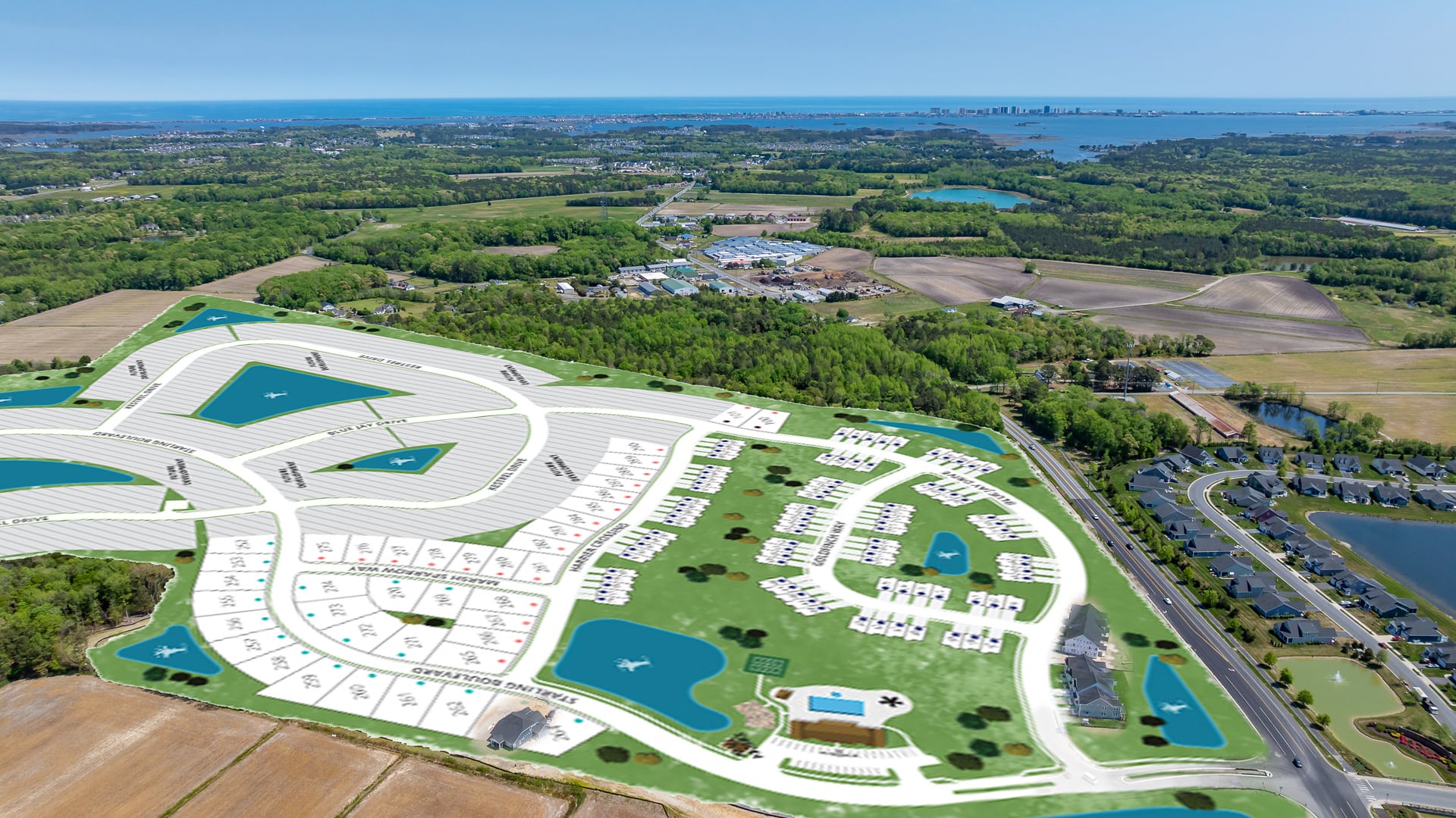 Aerial View with the Sitemap