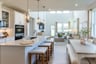kitchen overlooking the breakfast area