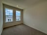 secondary bedroom with carpet and two windows