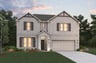 two-story home exterior with brick and stone 