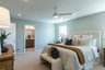 primary suite with carpet and a king-sized bed