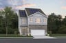 rendering of 2-story home with solar panels