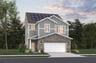 rendering of 2-story home with solar panels