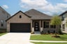 one-story with brick and stone exterior