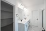 primary bathroom with double sinks