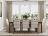 rendering of dining room with table for 8 
