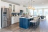 kitchen with a center island