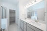 primary bathroom with double sinks