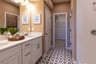primary bath with an oversized shower